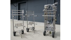 C-stand cart, Inox steel
