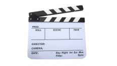 Clapperboard white